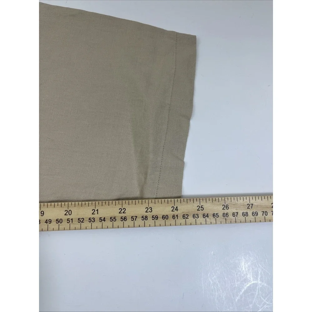 Quince Women's 100% European Linen Crop Pants NWT Size L Beige Pull On 3 Pocket